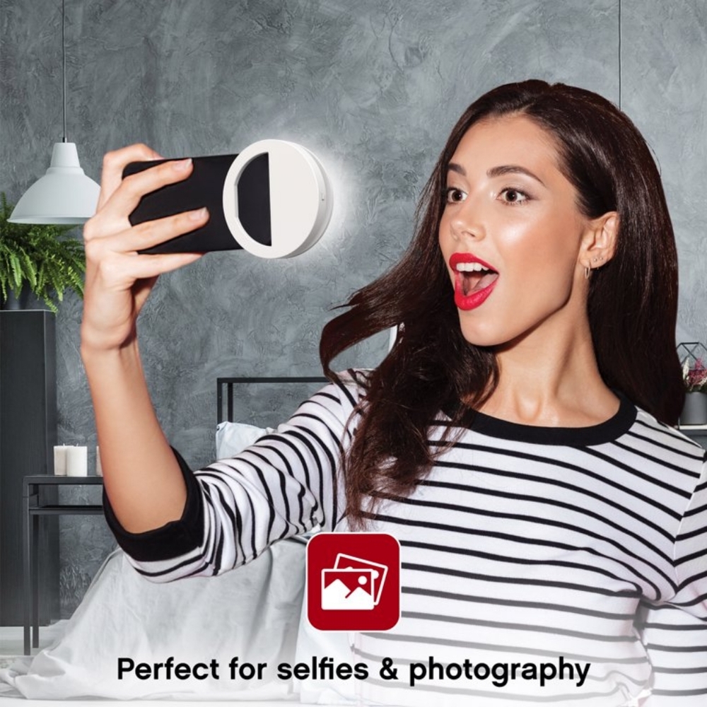 Selfie ring light clip on